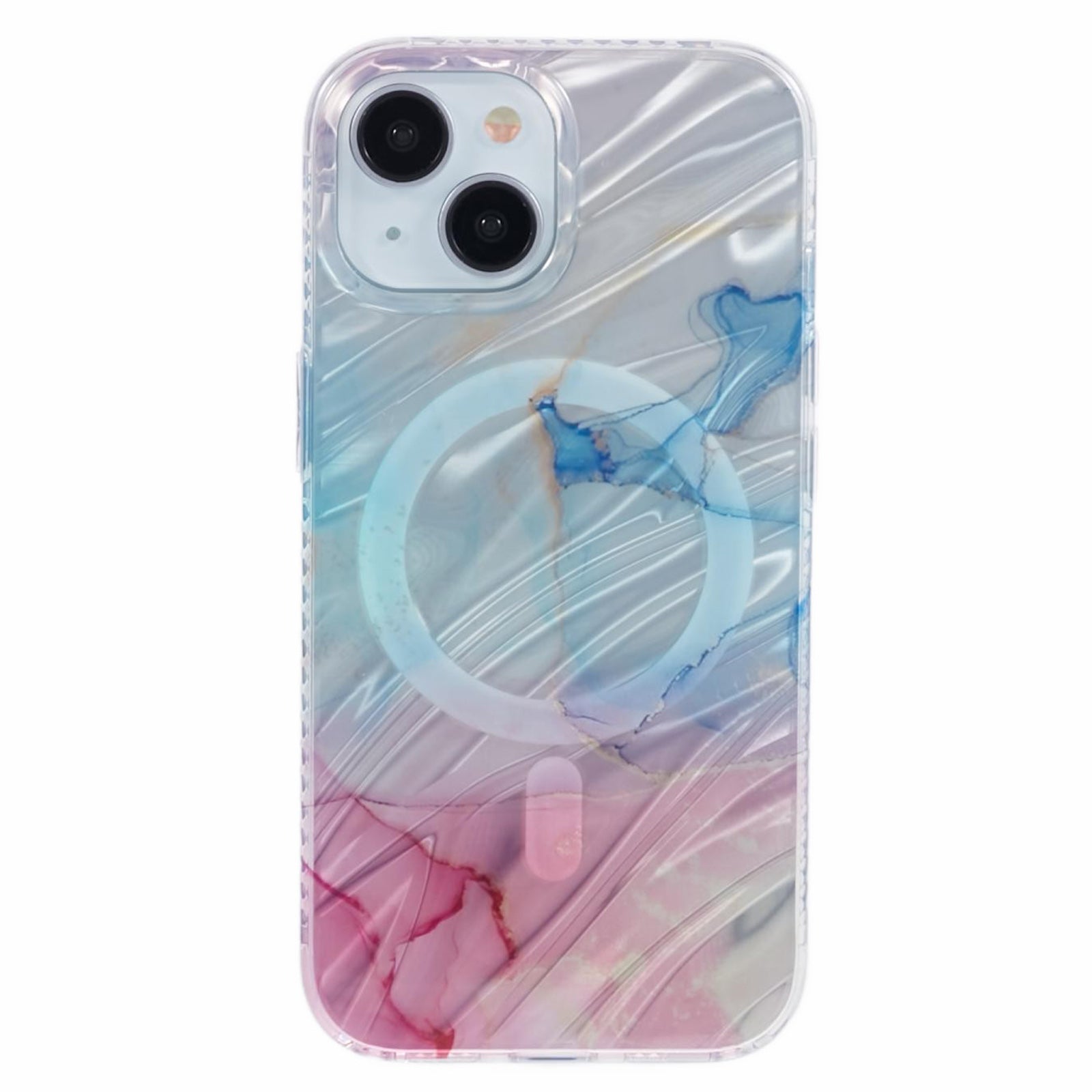 MP Series For iPhone 13 Magnetic Case Electroplating TPU+Acrylic Phone Cover Watercolor Pattern MP Series For iPhone 13 Magnetic Case Electroplating TPU+Acrylic Phone Cover Watercolor Pattern